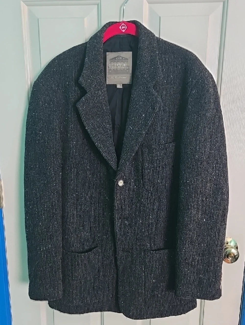 Structure Men's Charcoal Tweed Sport Coat - Dark Gray
